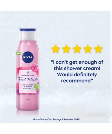 NIVEA Fresh Blends Raspberry Shower Gel (300ml) - Vegan Women's Shower Gel with Natural Fruit Extracts - Buy Online on GoSupps.com