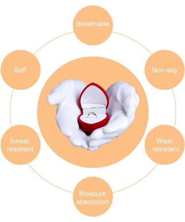 PSOWQ Ultra-Thin White Cotton Gloves for Dry Hands - Moisturizing Eczema Relief Spa & Jewelry Inspection - 24 Pieces (12 Pairs) - Buy Online on GoSupps.com