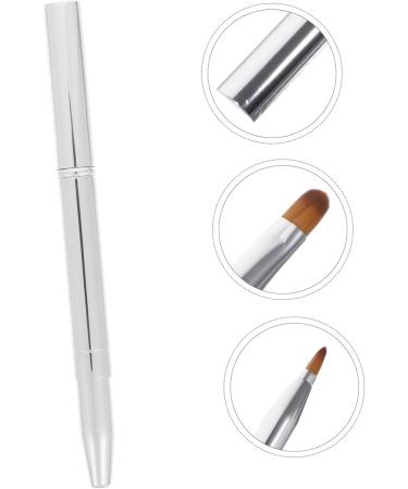 DRESSOOS Double Ended Lipstick Brush Lip Eyeshadow Makeup Brush Makeup Accessory Portable Lipstick Brush Lip Brush Lip Mask Applicator Beauty Miss Lip Mask Brush Aluminum Alloy Double Head 12x1x1cm Silver - Buy Online on GoSupps.com