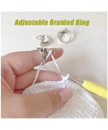 Adjustable Knitting Loop Set | Peacock Open Finger Ring | Faster Knitting Accessories - Buy Online on GoSupps.com