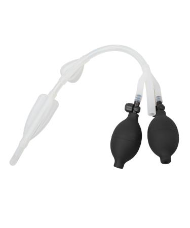 Silicone Enema Douche Bulb Double Ball Design Elastic AB for Easy Side Flush Portable and for Colon Cleanse