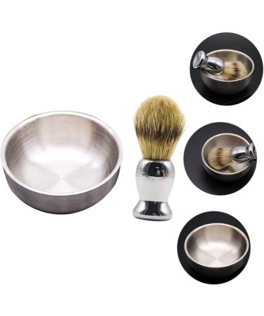 Doitool 2-in-1 Key Bowl & Grooming Tool Set for Men - Rustproof Steel Shaving Brush & Loaf Razor for Perfect Grooming Essentials - Buy Online on GoSupps.com
