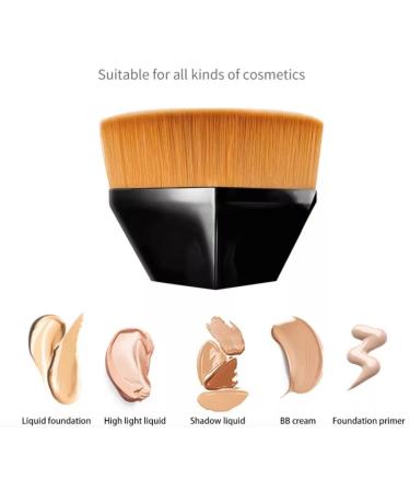 Fast Flawless Foundation Makeup Brush Set - Blusher Liquid & Cream Applicator with Storage Box | Soft & Dense Bristles for Perfect Blending - Black & Pink - Buy Online on GoSupps.com