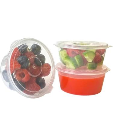 NRLinX 5 oz. Plastic Condiments Containers with Hinged Lids - 50 Sets | Multipurpose Small Sauce Cups for Dip, Dressing, Jello Shots - Buy Online on GoSupps.com