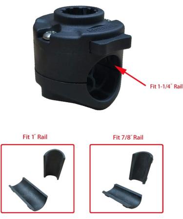Brocraft Boat Rail Mount Flag Pole - No Drilling Required | Fits 7/8 to 1-1/4 Round Rails - Buy Online on GoSupps.com