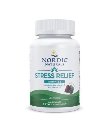 Nordic Naturals Stress Relief Gummies, Mixed Berry, 40 Gummy Supplements, Supports Daily Mood and Immune System Health, Non-GMO, Vegetarian, 20 Servings 40 Count (Pack of 1)