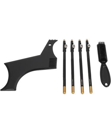Cryfokt Kit de Pochoirs Fa onneur de Barbe pour un Contour Parfait et une Coupe Automatique pour les Hommes l gants en D placement Mat riau ABS (BLACK) - Buy Online on GoSupps.com
