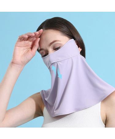 ZYWUOY UV Protection Riding Mask for Women - Summer Face & Neck Cover in Sapphire Blue | Ice Silk Cold Feeling Cycling Gear - Buy Online on GoSupps.com
