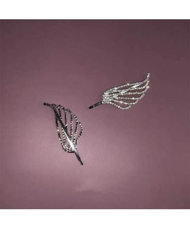 Aimimier Bridal Rhinestone Hair Clip Shiny Crystal Wing Hair Grip 2 Pcs Luxury Wedding Prom Party Festival Hair Jewelry for Women and Girls (Type A) - Buy Online on GoSupps.com