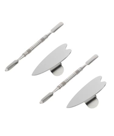 Magiclulu 2 sets of ring palette color mixing palette base mixture Small love heart tablet heart nail-art pallet heart-nailart tablet painter small drawing board stainless steel manicure
