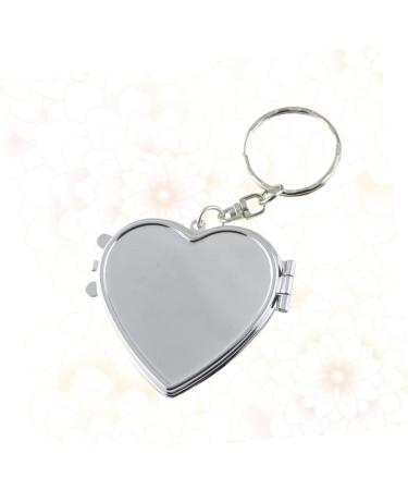 WRITWAA Metal Key Ring Metal Keychain Key Ring Pendant Buckle Key Chain Folding Metal Travel Vintage Vanity Mirror Double Side Compact Mirror - Buy Online on GoSupps.com