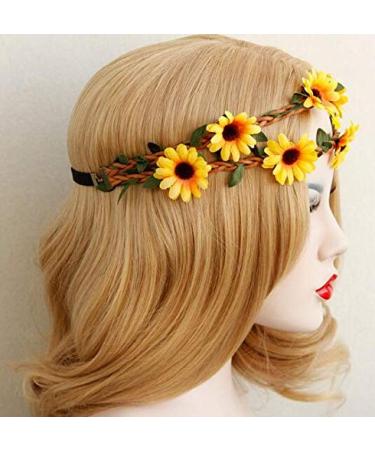 OdetoJoy Sunflower Headband - Vintage Floral Hair Accessories for Women & Brides | Wedding Flower Crown & Hair Vine - Buy Online on GoSupps.com