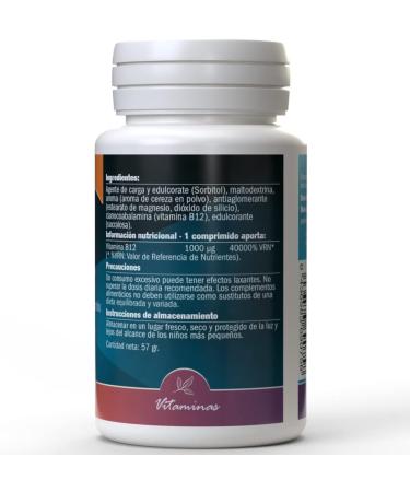 naturbite Vitamine B12 Cyanocobalamine 1000 g 120 Comp - Buy Online on GoSupps.com