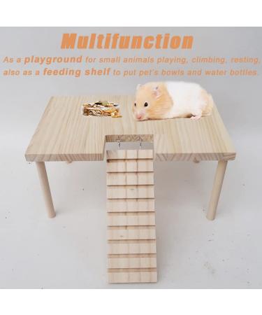 SINFUN Bird Wood Perch Playground Toy with Climbing Ladder for Small to Medium Birds & Animals - Buy Online on GoSupps.com