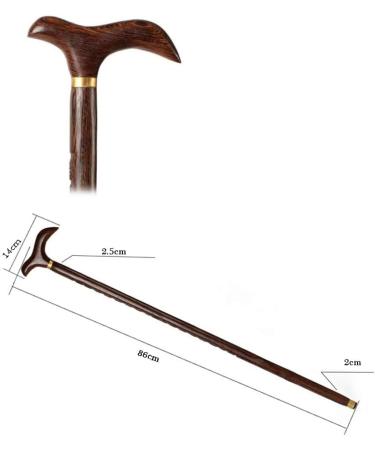 WoodeWalking Sticks Elderly Walking Stick Solid Wood Cane WoodeCrutch T- handle Beautifully Carved Chinese Characters Implied Auspicious L Run forward - Buy Online on GoSupps.com