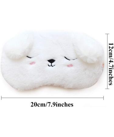 Cute Animal Sleep Mask 2-Pack for Girls - Cat and Dog Plush Blindfold Eye Cover for Women - Perfect for Travel, Nap, and Night Sleeping - Buy Online on GoSupps.com