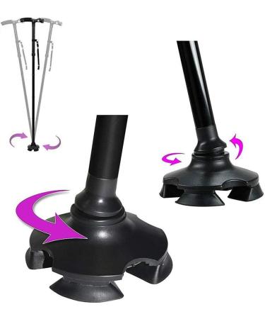 Walking Sticks Folding Cane with Led Light for Men and Women Adjustable Walking Canes Stick for Elderly with Cushion T Handle and Pivoting Quad Base Surprise Gift - Buy Online on GoSupps.com