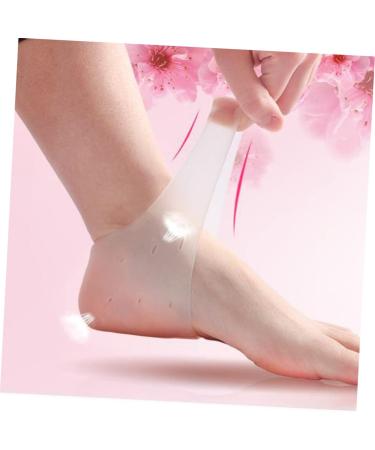 Healeved 1 Pair Heel Sleeve Support Heel Protectors Heel Sleeves Kids Plasters Silicone Socks Heel Support for Plantar Shoe Filler Colorful Hair Chain Cracked White Anti-Crack Gel medium - Buy Online on GoSupps.com