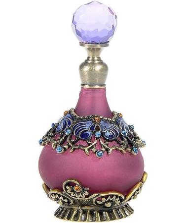 Perfume Refillable Bottle Portable Perfume Atomiser 25ml Purple Vintage Refillable Crystal Decor Perfume Bottle