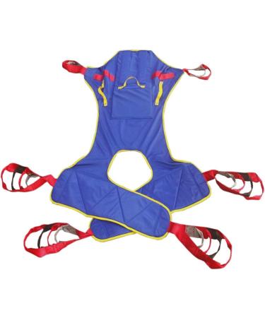 Universal Patient Lift Sling Full Body Lifts Slings with Head and Back Support Transfer Sling for Elderly 6 Straps - Large