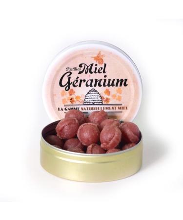 Apipharma Pastilles | 100% French Auvergne Honey Candies (Geranium)