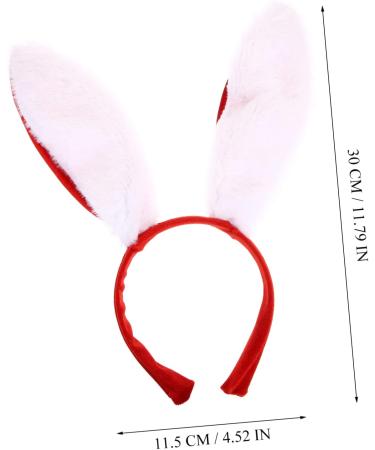 FRCOLOR Headband Hair Jewels for Women Girl Hair Accessories Stuffed Bunny for Hair Accessory for Costumes Outfit Bunny Costume Accessories Rabbit Ears Props Women's Fabric Red - Buy Online on GoSupps.com