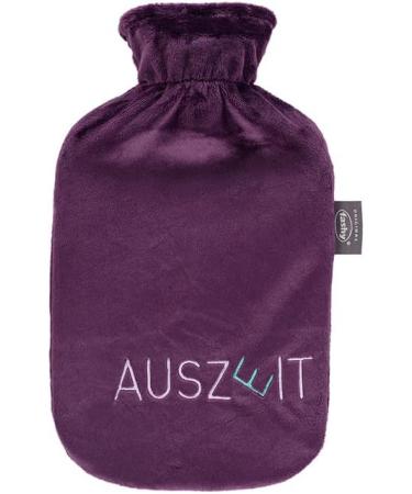 Fashy Hot Water Bottle with Fleece Cover Auszeit Purple | 2.0 L - Comfortable Heat Therapy for All - International Shipping Available! - Buy Online on GoSupps.com