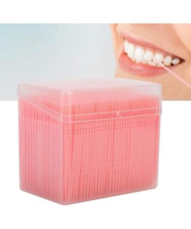 Verdant Touch Oral Care Toothpicks - Double Head Dental Floss Picks 1100 Pieces Box Pink Tooth Cleaning Tools - Buy Online on GoSupps.com