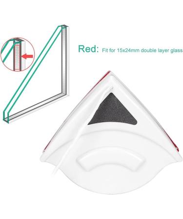 Magnetic Window Cleaner Double-Sided Glass Surface Wiper Window Cleaning Brush Cleaning Tool for Highrise Glasses Cleaning(Red) - Buy Online on GoSupps.com