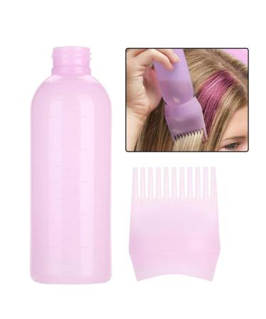 80ml Pink Hair Color Dispenser Pump Bottle with Gradual Scale & Comb Brush - Ideal Salon Styling Tool - Buy Online on GoSupps.com