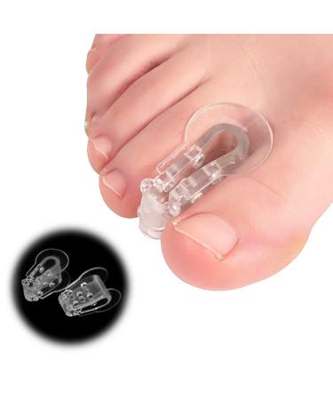ICALODY 2pcs Toe Separator Feet Care Protector Silicone Toe Orthopedic Products Bunion Corrector Hallux Valgus For Pedicure