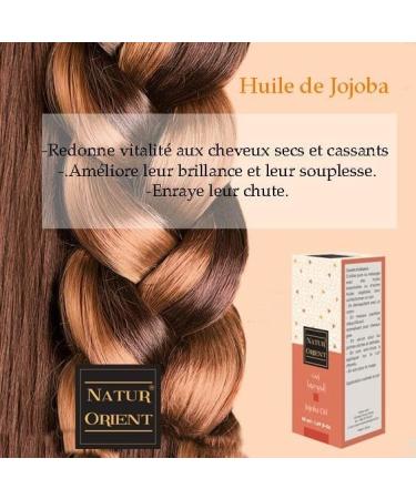 Natur Orient JOJOBA Organic Oil 50 ml - Jojoba Oil for Face and Body Hair - Acne Treatment - Protects and Repairs Damaged Skin - Face Care - Repairs Dry and Brittle Hair - Buy Online on GoSupps.com
