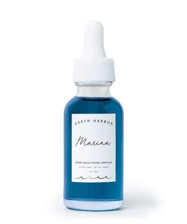 Earth Harbor | MARINA Biome Brightening Ampoule - Brightens & Balances | Blue Tansy + Spirulina + Squalane | 1 fl oz