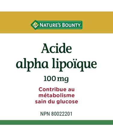 Nature's Bounty Alpha Lipoic Acid 100mg Pills Helps Fight Free Radicals in the Body 90 Capsules - Buy Online on GoSupps.com