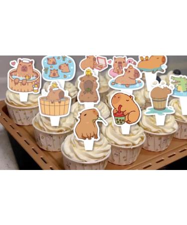 Gallasy 13pcs Capybara Birthday Cupcake Topper Capybara Cake Topper for Kids Birthday Capybara Baby Shower Capybara 1st Birthday Decoration - Buy Online on GoSupps.com