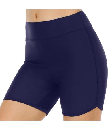 Plus Size Women's Swimming Trunks - Transparent Bikini Beach Shorts & Boards Shorts in Dark Blue XL - Buy Online on GoSupps.com
