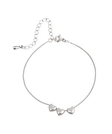 OralGos Fashion Heart Pearl Charm Bracelet Adjustable Party Jewelry Temperament Stackable Bangle Metal Alloy