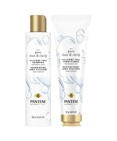 Pantene Shampoo and Conditioner Set Pure Clean & Clarify Fragrance Free (522 mL Total)