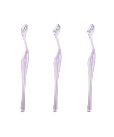 Micro-eye brewer razor for women 3 pieces of mini facial razors for women hair clipper facial razor with cover multi-purpose-facial hair removal tool with storage bag violet