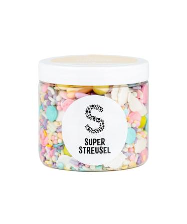 Super Sprinkle Pastel Carousel | Pink Sugar Sprinkles for Cake Decoration | EU Ingredients | 180g Pastel Colors Decor - Buy Online on GoSupps.com