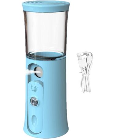 Nano Mist Sprayer - Handheld Nano Mister | 30ml Visual Water Tank Cordless Handheld Mister Handy Nano Mister with Colorful Light for Face Hydrating Skin Care Daily Makeup Blue - Buy Online on GoSupps.com