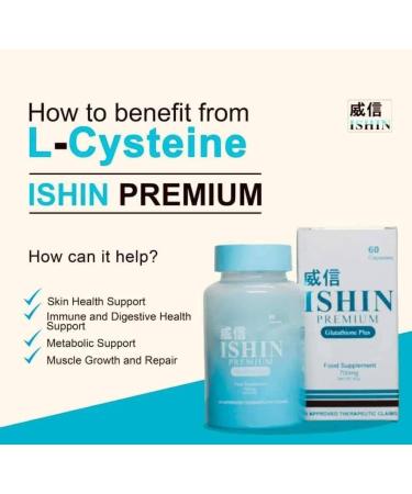 Ishin Premium Glutathione Plus Food Supplement 60 Capsules - Buy Online on GoSupps.com