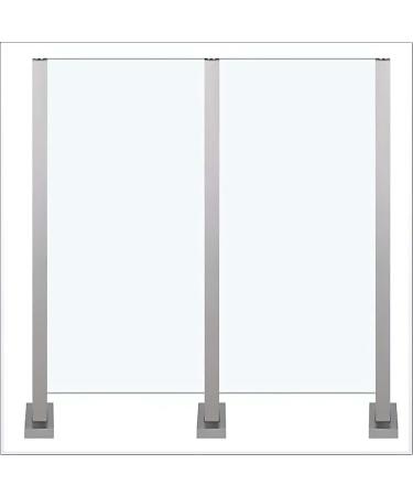 Glass Balustrade Square Post Stainless Steel Balcony Guardrail 85/90/95/100/105cm (33.4/35.4/37.4/39.3/41.3In) for Indoor Outdoor Attic Fence Stair Balcony Deck Corner Post 850mm /33.4in Mid Post 900mm/35.4in - Buy Online on GoSupps.com