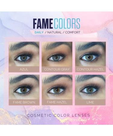 Famecolors Hazel Colored Contact Lenses - Daily Natural Brown Opaque Non-Prescription - 5 Pairs - Buy Online on GoSupps.com