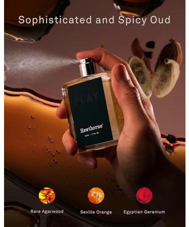 Hawthorne Sophisticated and Spicy Oud Cologne. A Rich and Captivating Fragrance of Rare Agarwood with Seville Orange and Egyptian Geranium Notes. 50 mL - 1.7 Fl Oz. Sophisticated & Spicy Oud - Buy Online on GoSupps.com