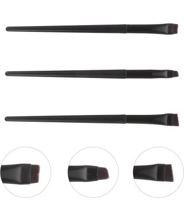 FOYTOKI 3pcs Eyeliner Brush Eyebrow Brush Makeup Brush Ultra Thin Eyeliner Brush Artificial Fiber Black - Buy Online on GoSupps.com