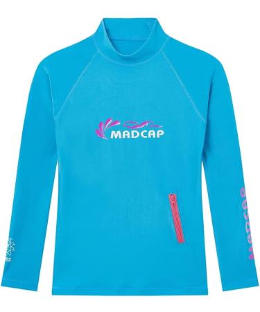 Madcap Girls Rash Guard Long Sleeve Swim Shirt - UV Sun Protection - Blue - Sizes 4-16 Years - Buy Online on GoSupps.com