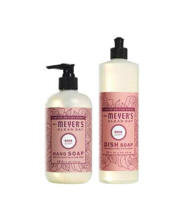 Mrs. MEYER'S CLEAN DAY Variety 1 Liquid Hand Soap 12.5 OZ 1 Liquid Dish Soap 16 OZ 1 CT (Rose)