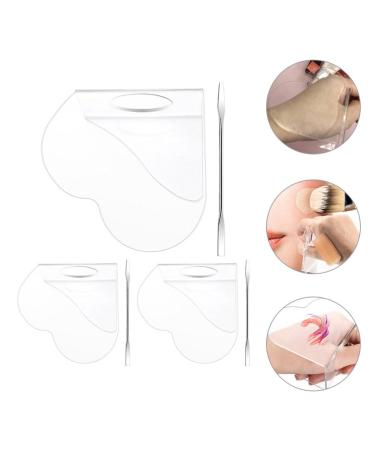 POPETPOP Heart Shaped Makeup Mixing Palette Set - Acrylic Cosmetic Palettes with Spatula for Foundation Eye Shadow & Nail Art - International Shipping Available - Buy Online on GoSupps.com