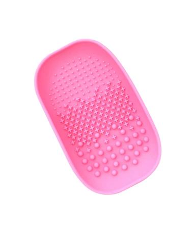 Minkissy Silicone Makeup Brush Cleaning Mat - Pink Cosmetic Brush Scrubber for Effortless Cleaning - Buy Online on GoSupps.com